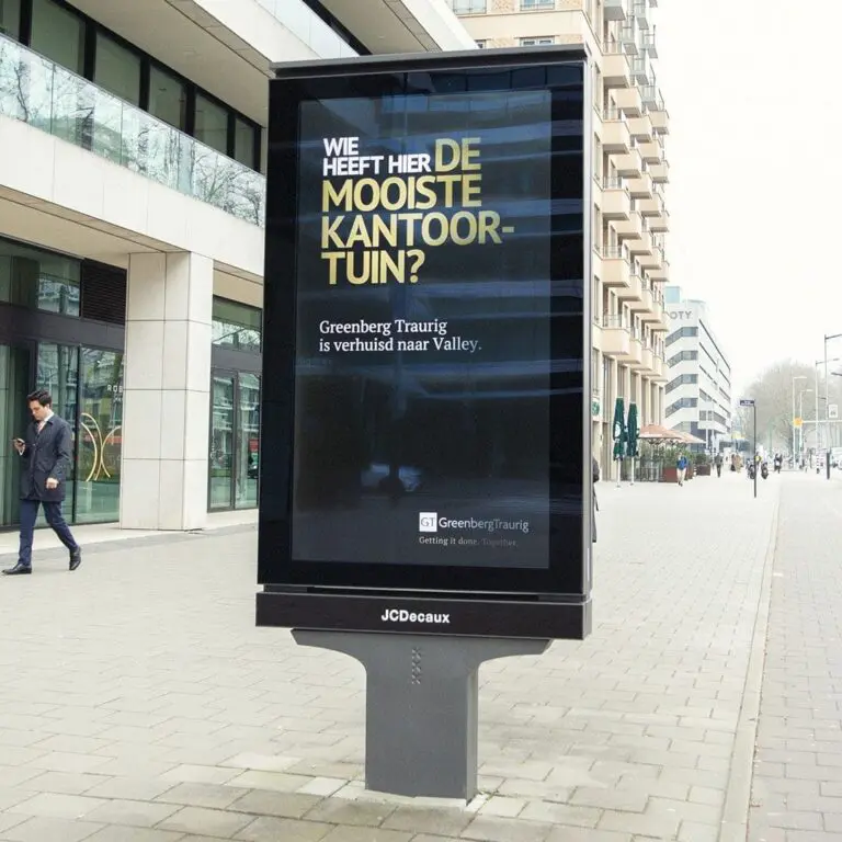 Crossmediale media campagne Greenberg Traurig