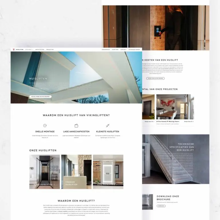 Luxueuze website voor Viking Liften