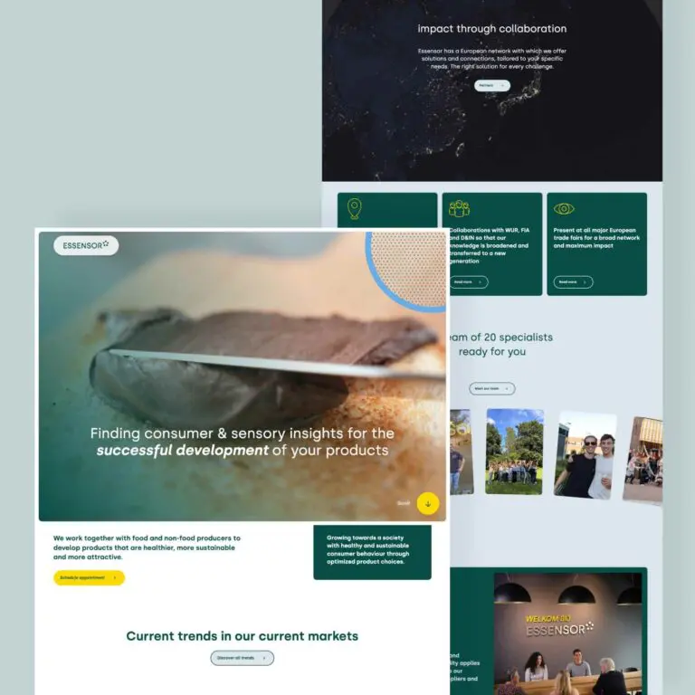 Interactieve website voor Essensor