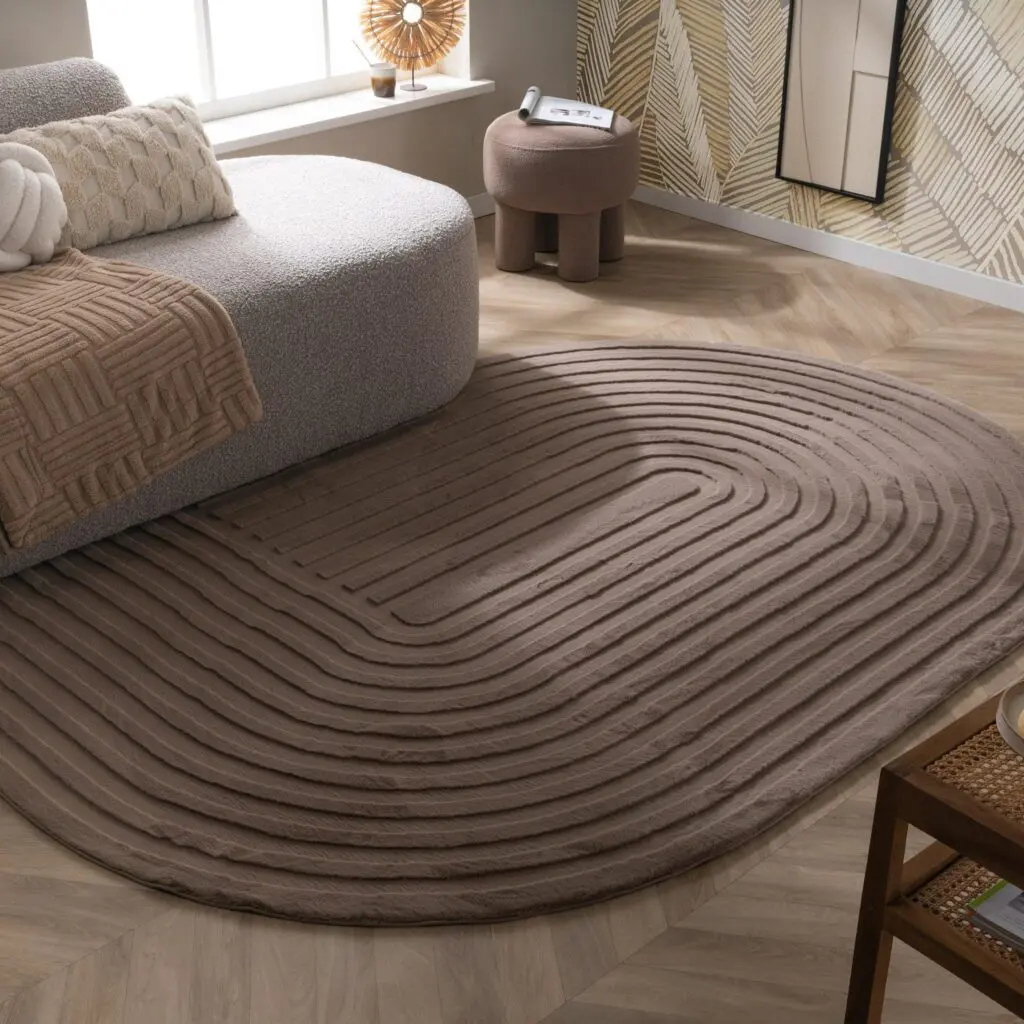 Organisch Vloerkleed Flowy Arch Taupe 11