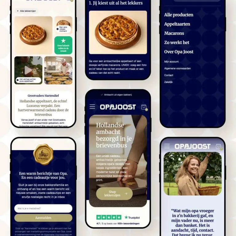 Webdesign webshop Opa Joost