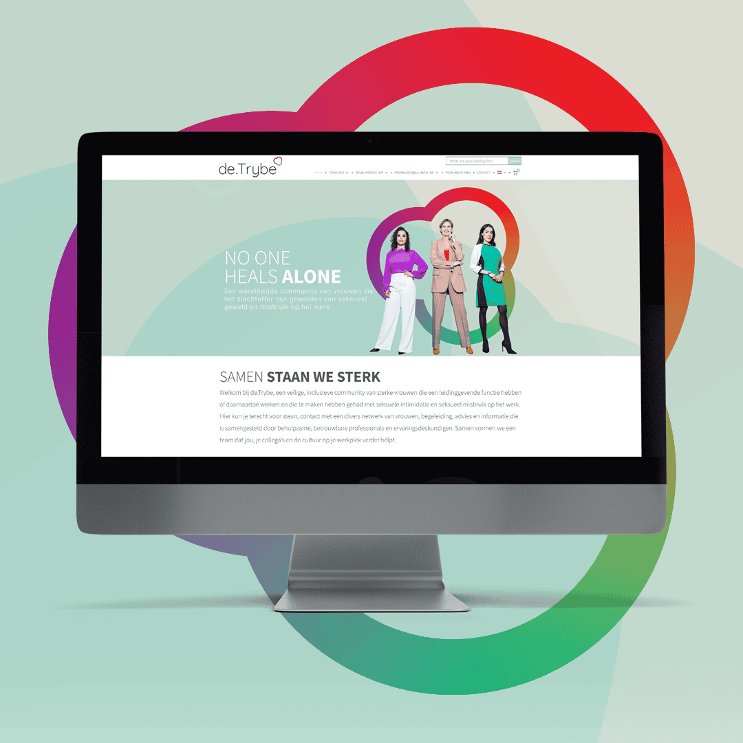 DeTrybe Social Website Mockup Desktop