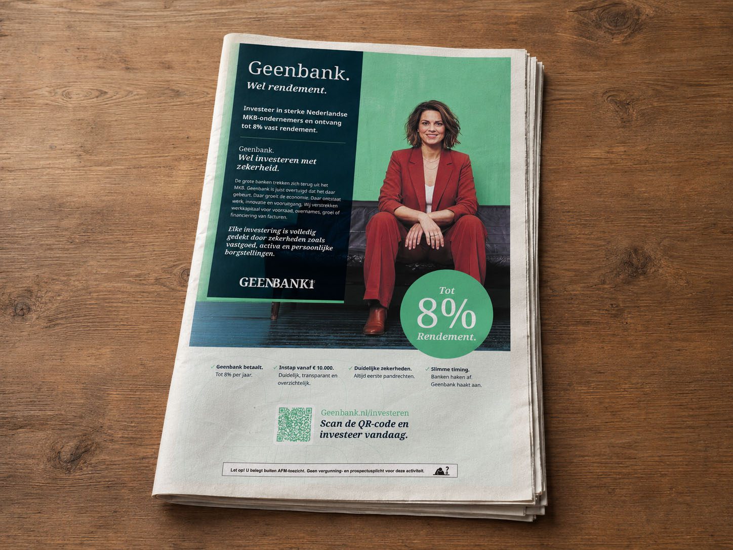 Geenbank Krantadvertentie